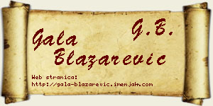 Gala Blažarević vizit kartica